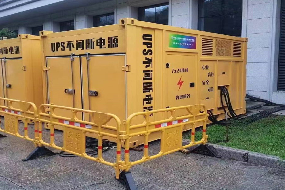 芙蓉发电机租赁施工现场