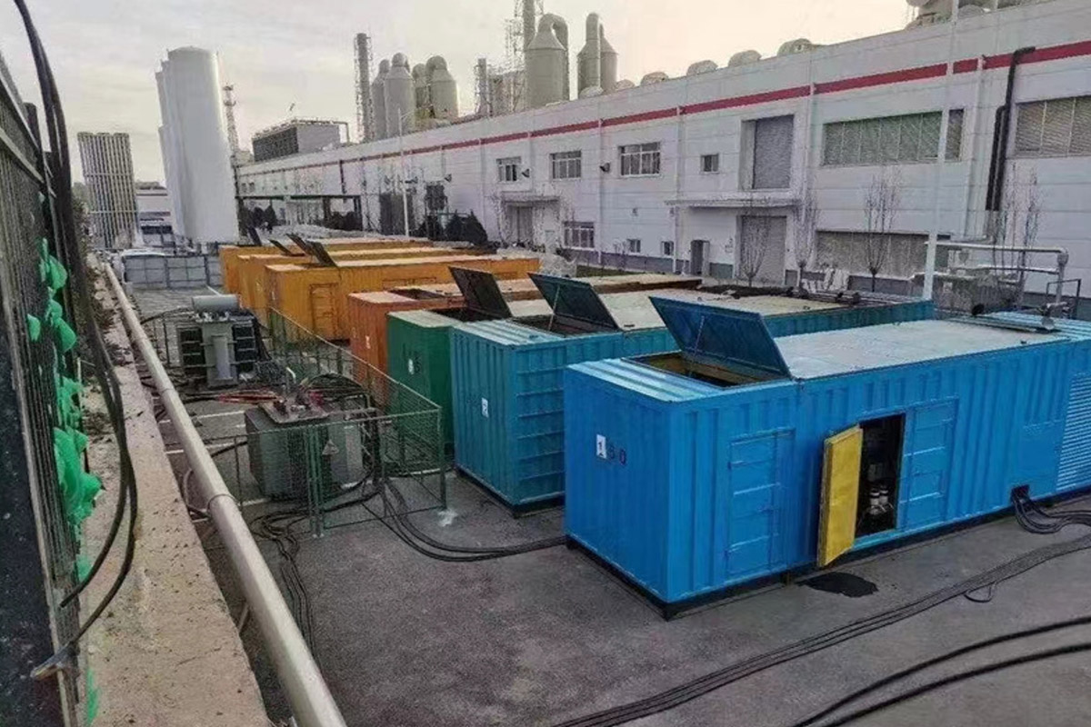 芙蓉发电机租赁施工现场